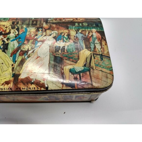 Vintage Thorne's  World's Premier Toffee Tin - Dickesian Memories -  7 1/4" long - Picture 10 of 11